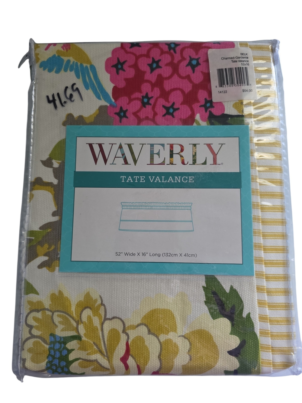 Waverly Tate Valance Floral Charmed Gardenia 52"x 16"